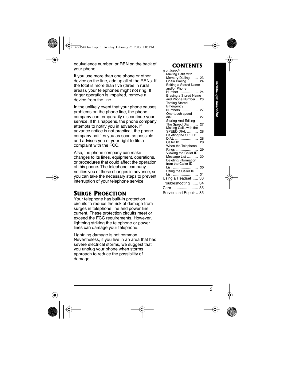 Radio Shack 43-3548 User Manual | Page 3 / 36