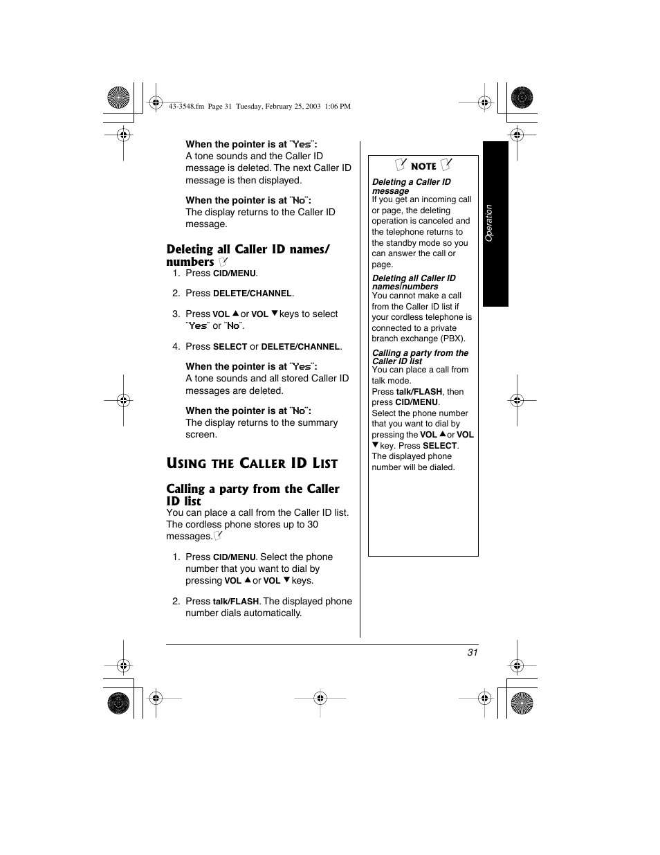 Id l | Radio Shack 43-3548 User Manual | Page 31 / 36