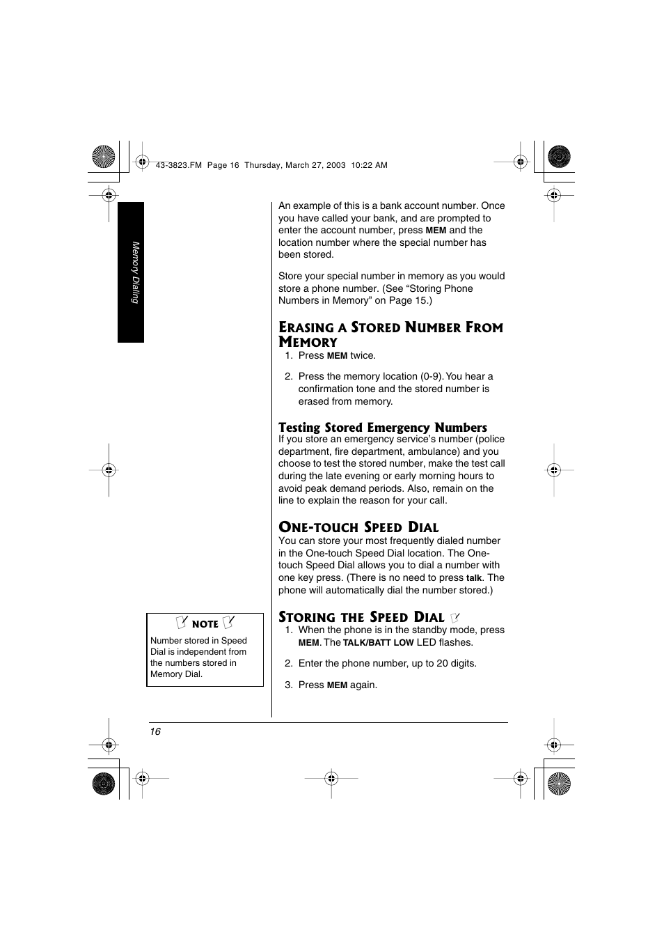 Radio Shack 43-3823 User Manual | Page 16 / 40