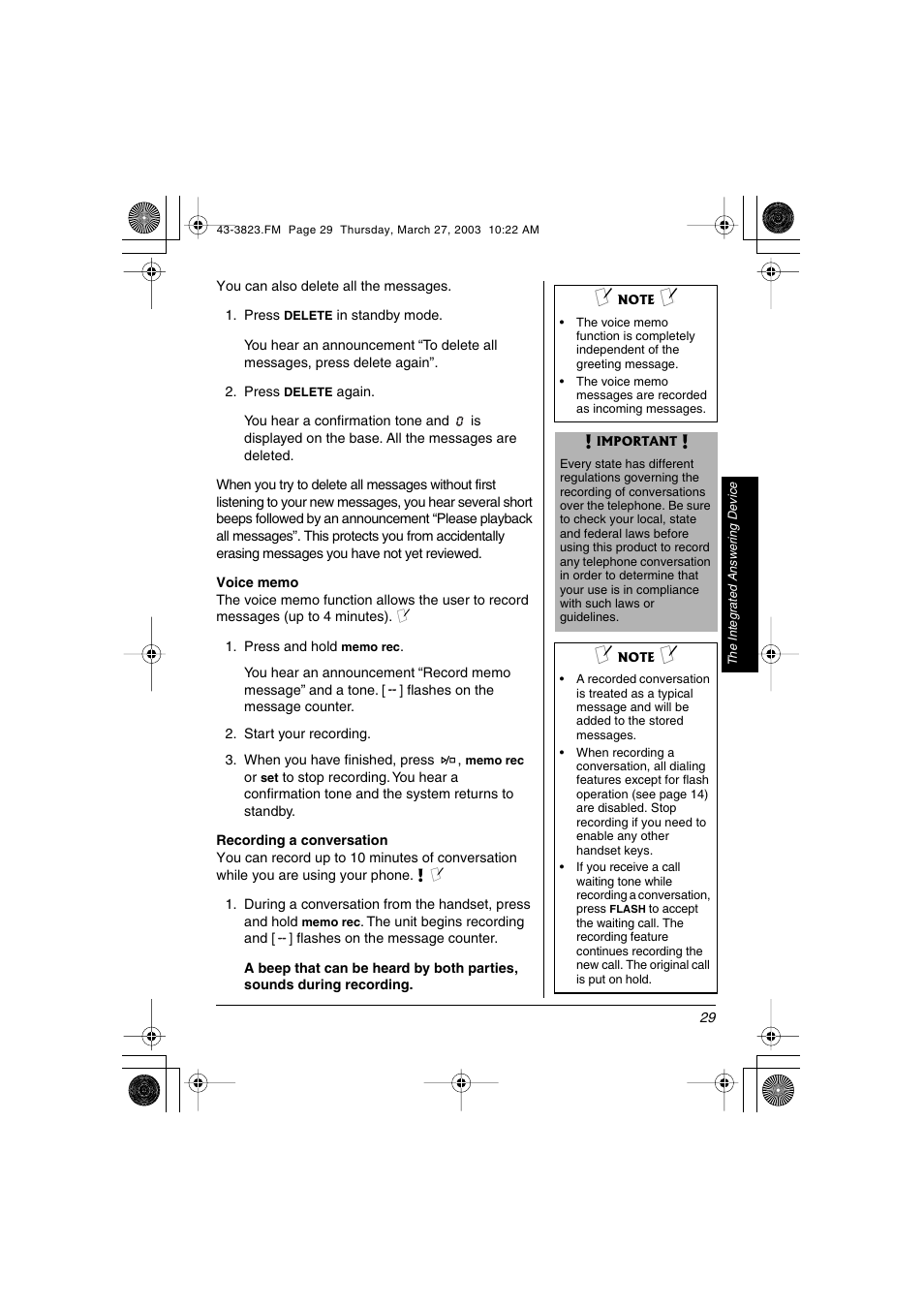 Radio Shack 43-3823 User Manual | Page 29 / 40