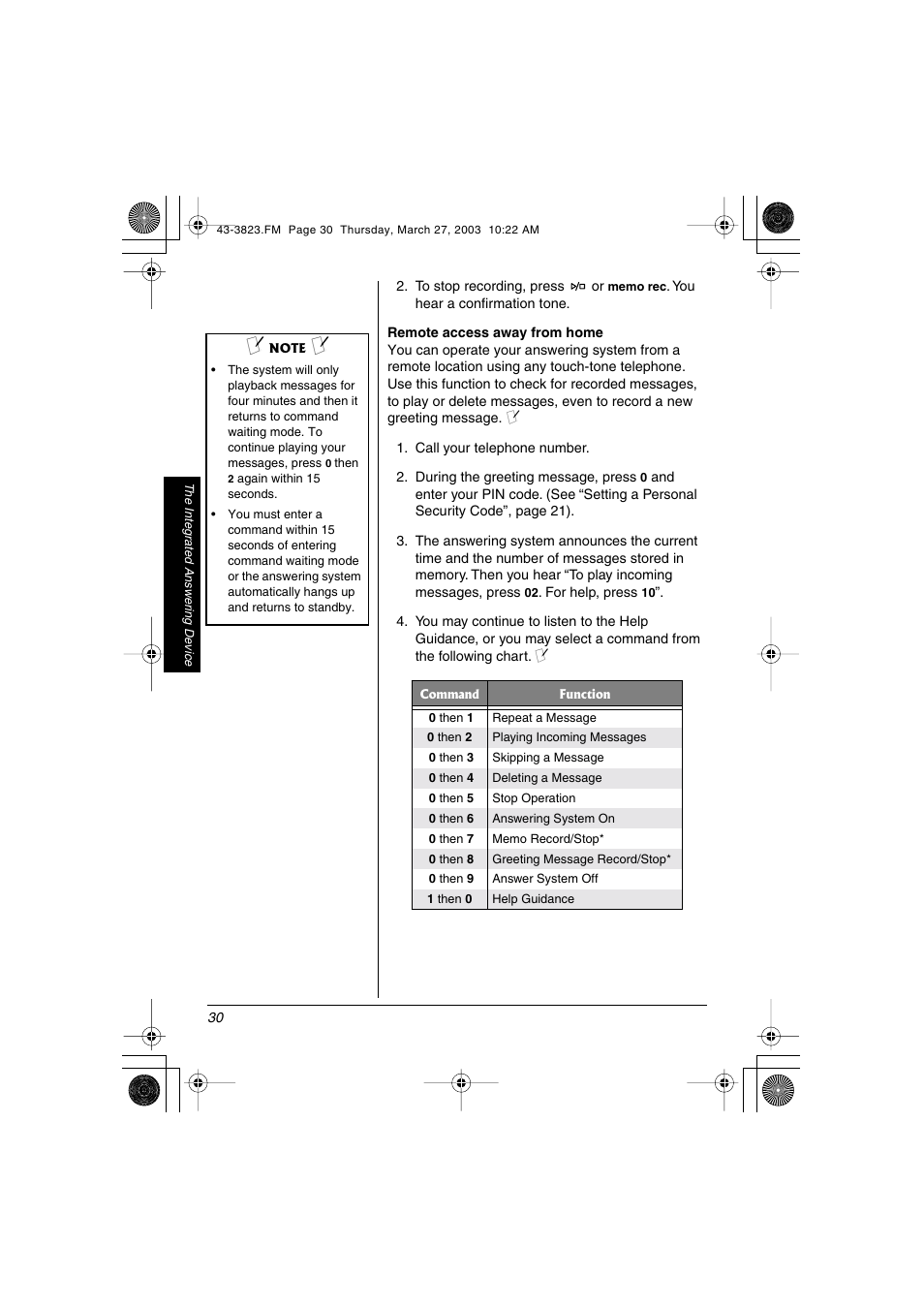 Radio Shack 43-3823 User Manual | Page 30 / 40