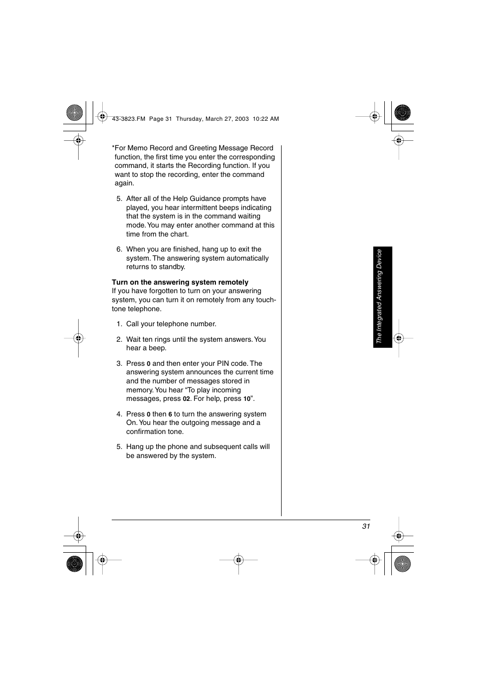 Radio Shack 43-3823 User Manual | Page 31 / 40