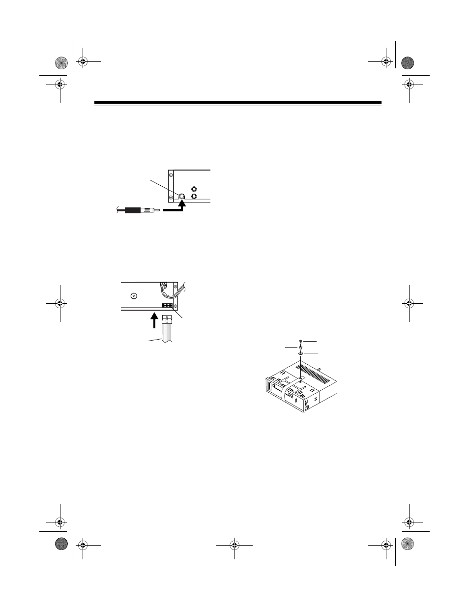 Testing the connections, Removing the shipping screw | Radio Shack AM/FM Stereo Cassette User Manual | Page 11 / 28