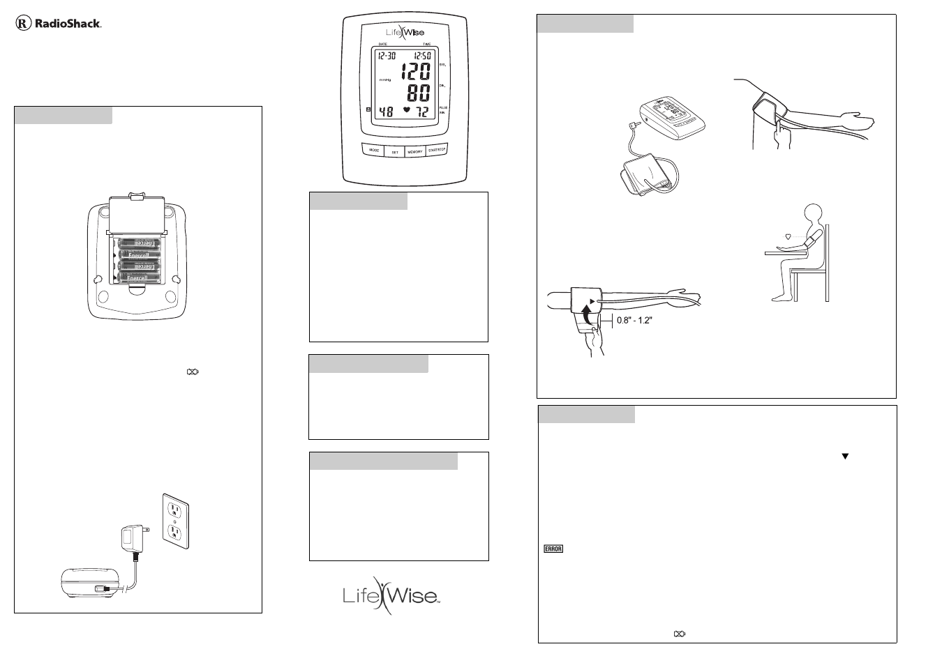 Radio Shack 63-1514 User Manual | 2 pages