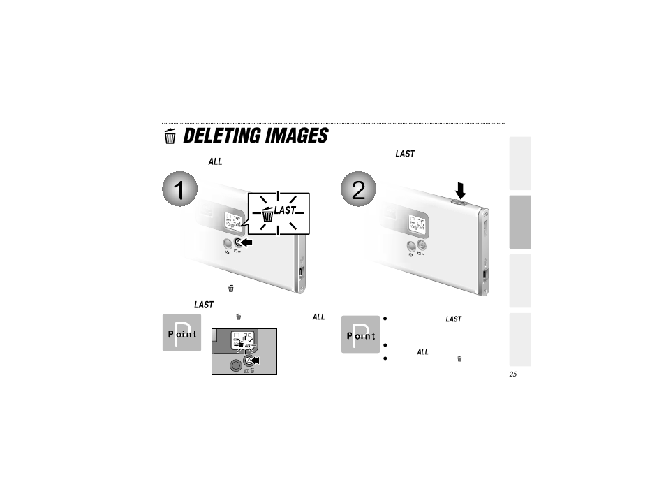 Deleting images | Radio Shack FLATFOTO B-020405 User Manual | Page 25 / 52