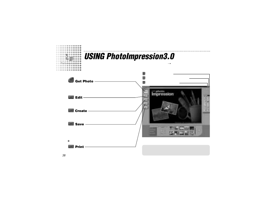 Using photoimpression3.0 | Radio Shack FLATFOTO B-020405 User Manual | Page 38 / 52