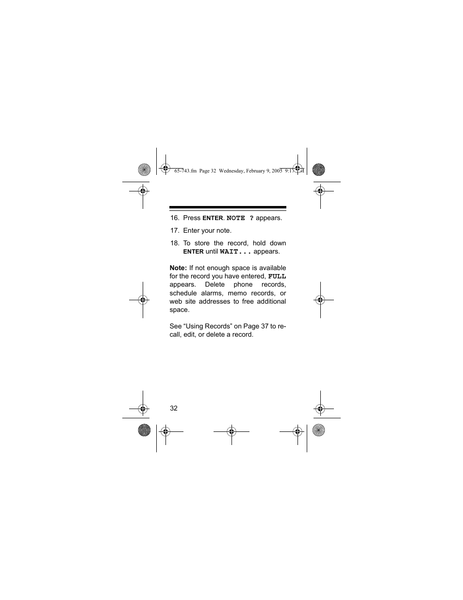 Radio Shack EC-291 User Manual | Page 32 / 84