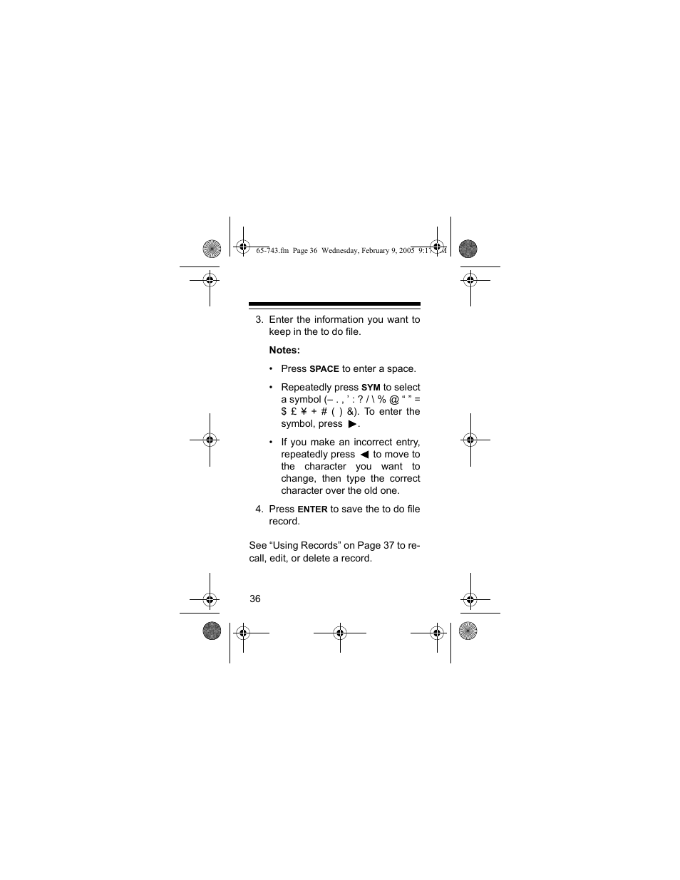 Radio Shack EC-291 User Manual | Page 36 / 84