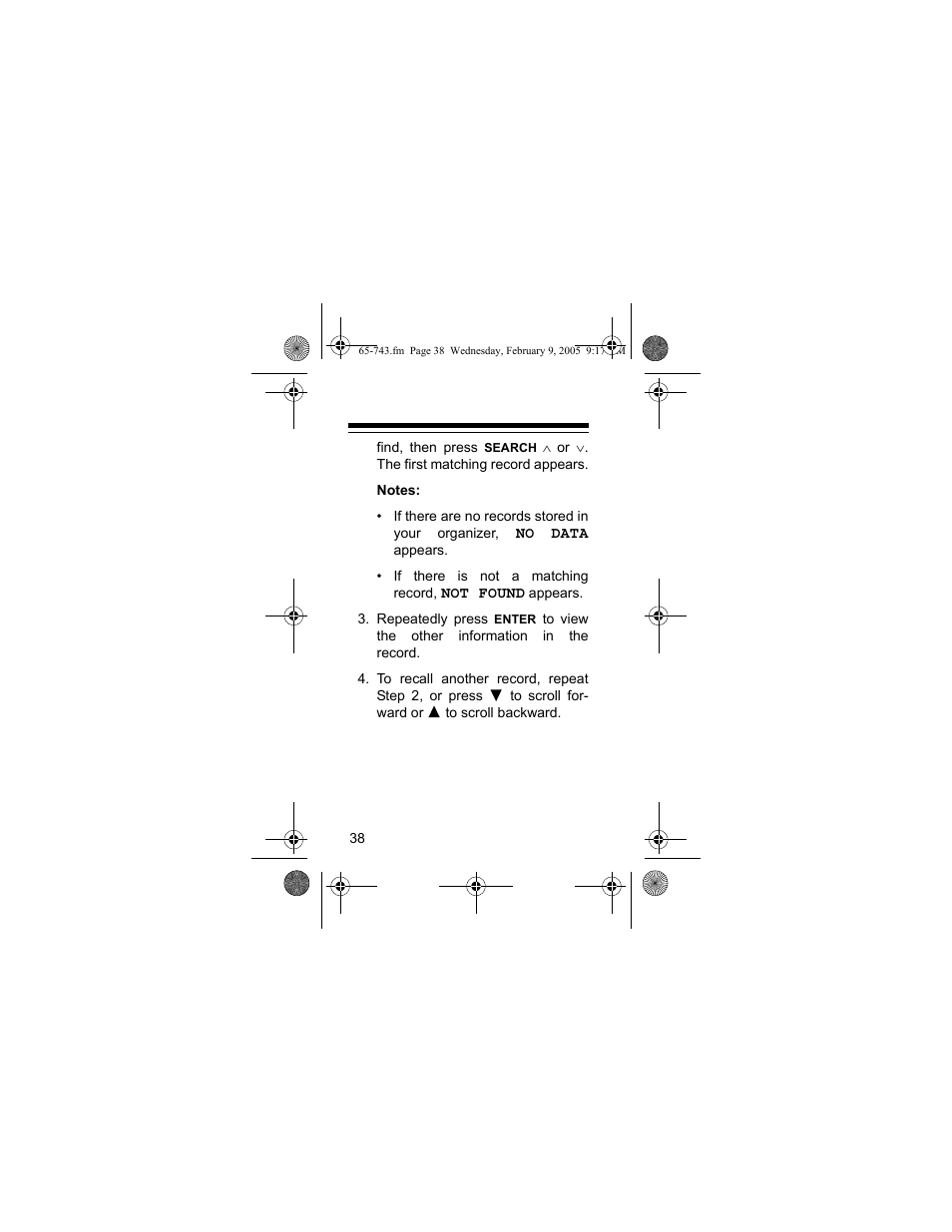 Radio Shack EC-291 User Manual | Page 38 / 84