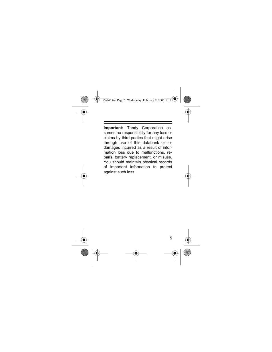 Radio Shack EC-291 User Manual | Page 5 / 84