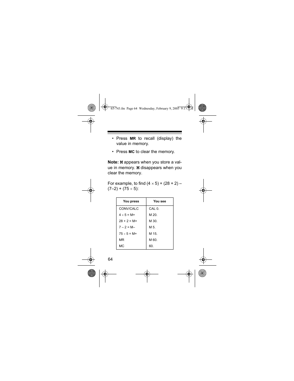 Radio Shack EC-291 User Manual | Page 64 / 84