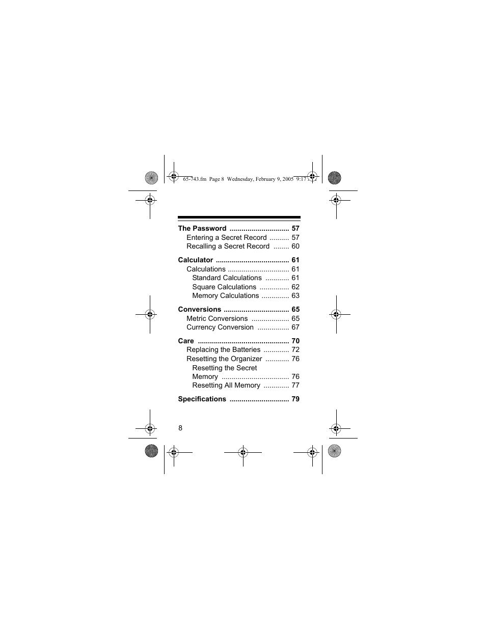 Radio Shack EC-291 User Manual | Page 8 / 84