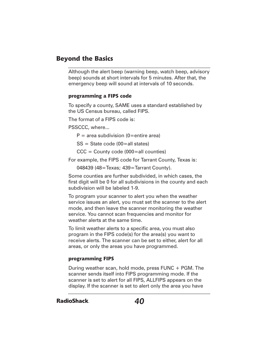 Radio Shack PRO-2051 User Manual | Page 40 / 84