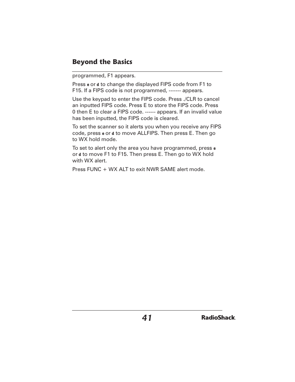 Beyond the basics | Radio Shack PRO-2051 User Manual | Page 41 / 84