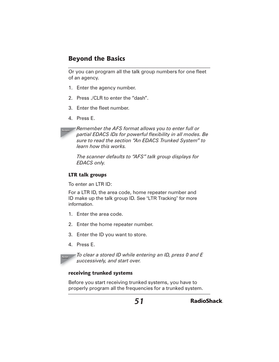 Beyond the basics | Radio Shack PRO-2051 User Manual | Page 51 / 84