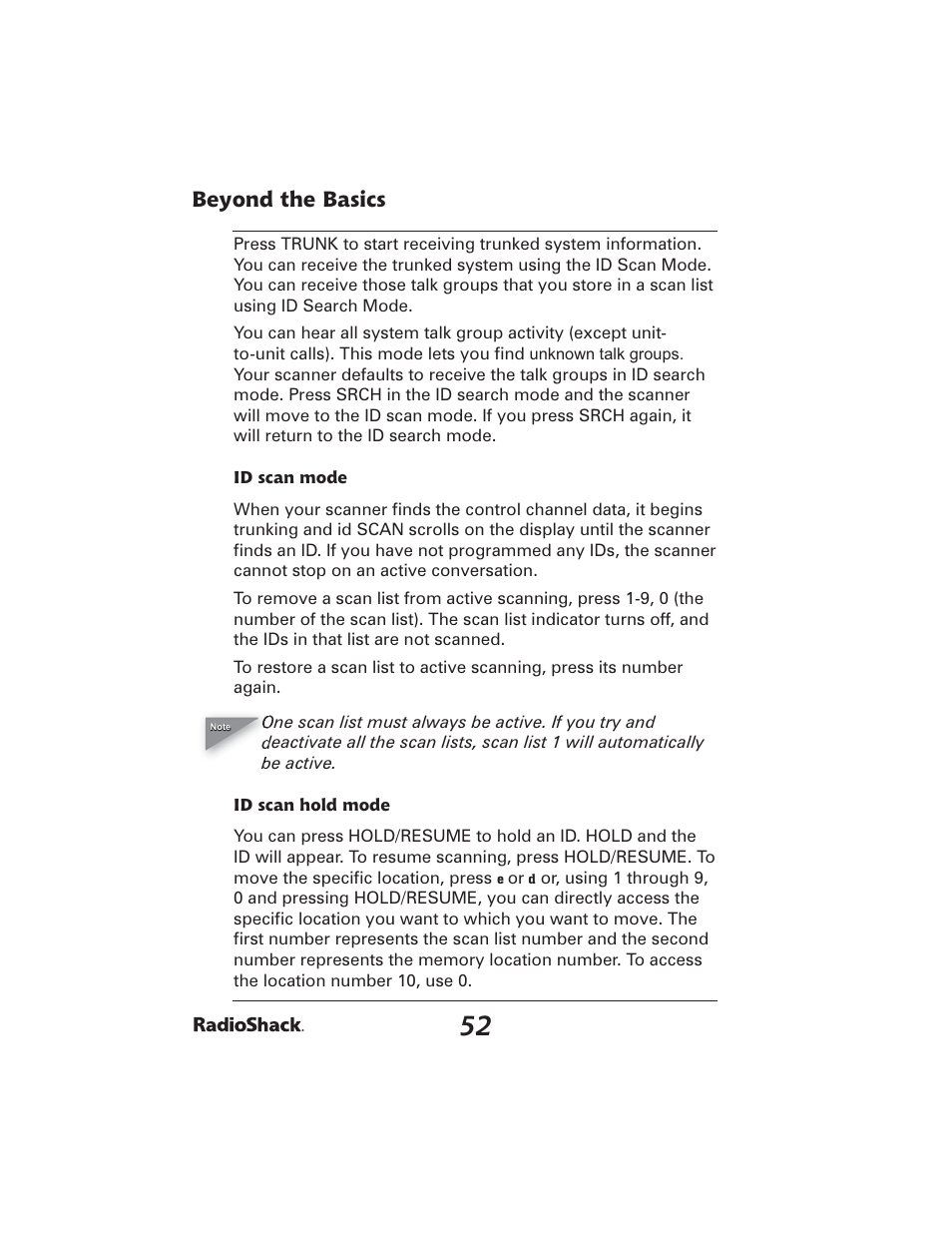 Beyond the basics | Radio Shack PRO-2051 User Manual | Page 52 / 84