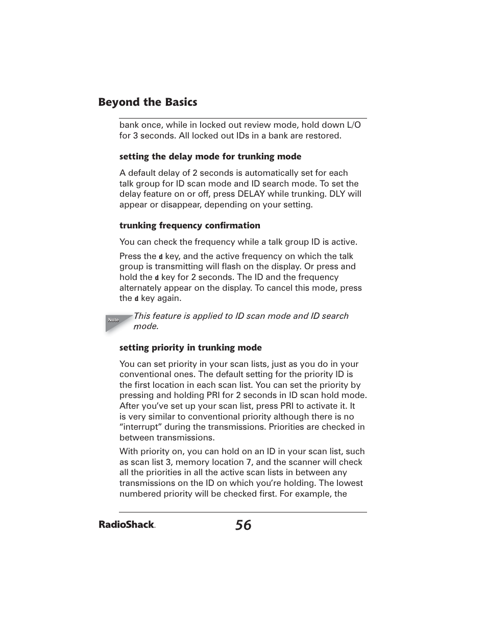 Beyond the basics | Radio Shack PRO-2051 User Manual | Page 56 / 84