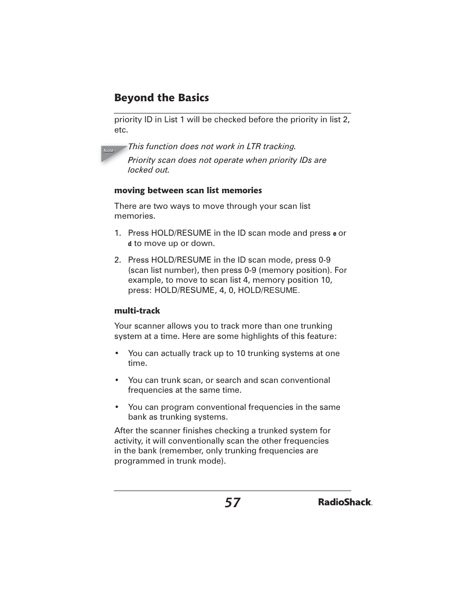 Beyond the basics | Radio Shack PRO-2051 User Manual | Page 57 / 84