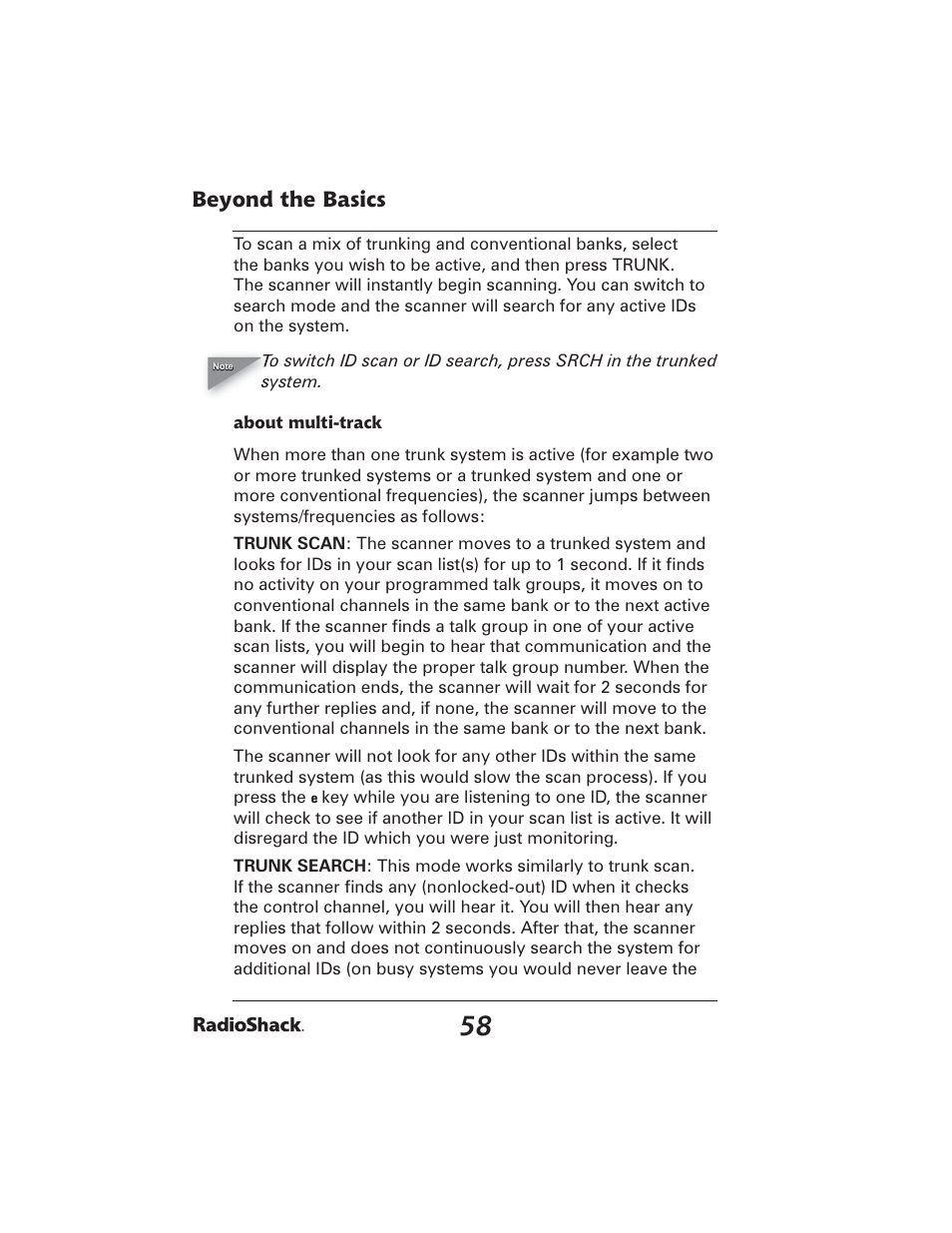 Beyond the basics | Radio Shack PRO-2051 User Manual | Page 58 / 84