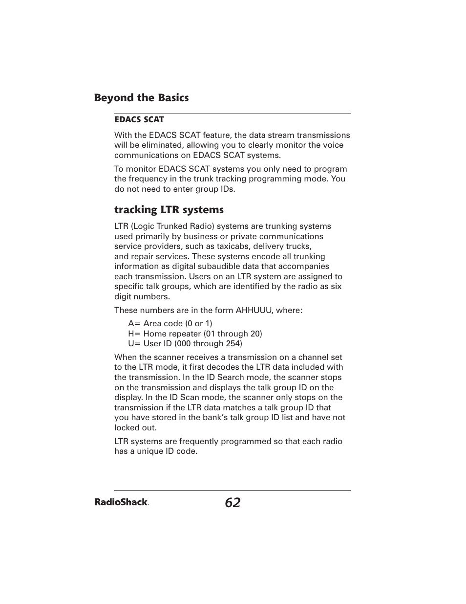 Radio Shack PRO-2051 User Manual | Page 62 / 84