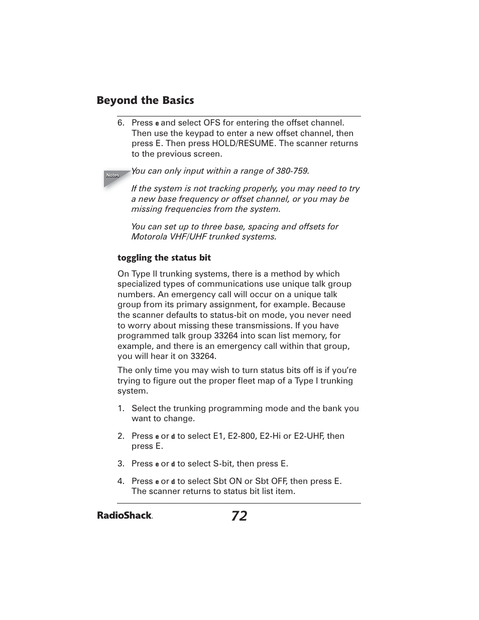 Beyond the basics | Radio Shack PRO-2051 User Manual | Page 72 / 84