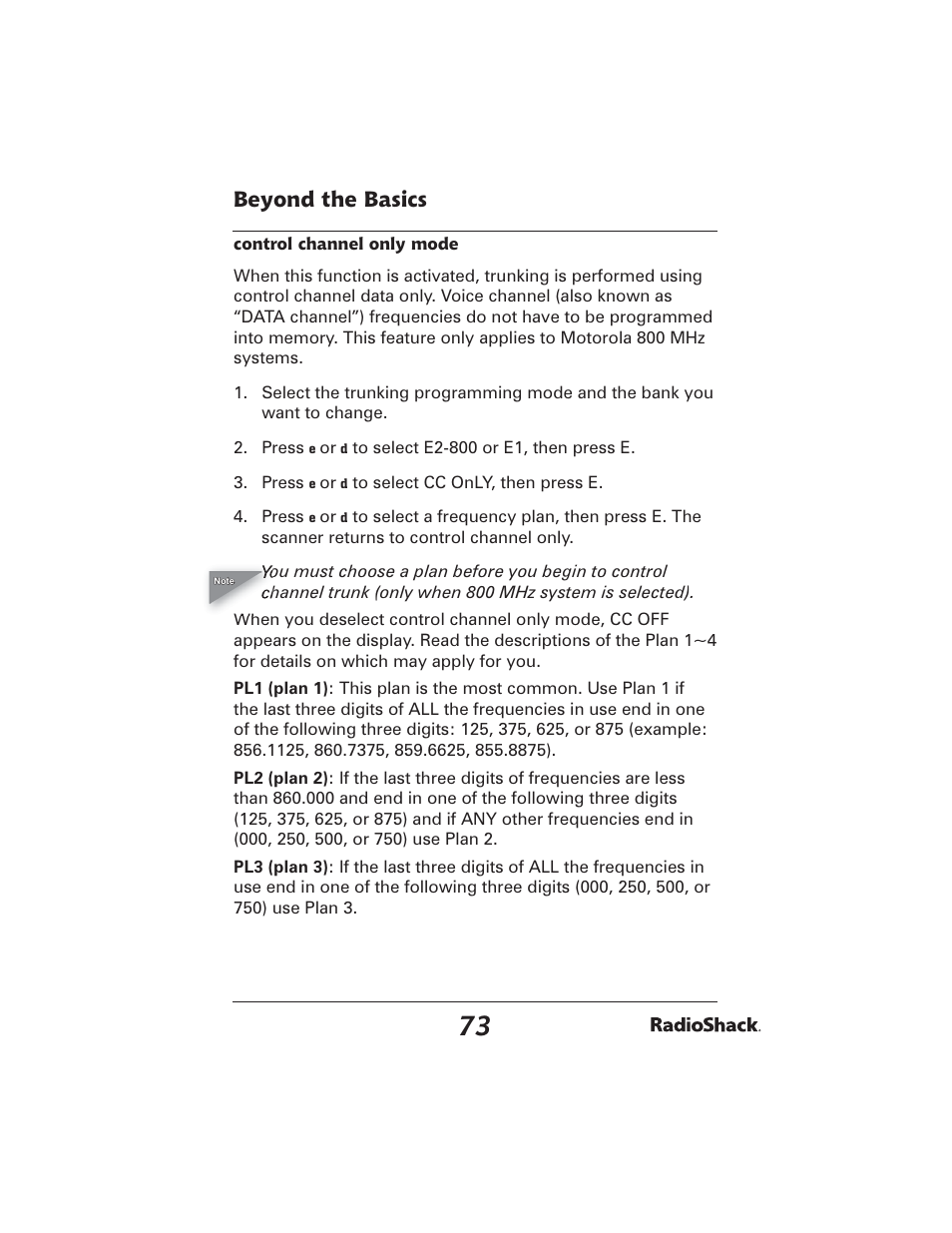 Beyond the basics | Radio Shack PRO-2051 User Manual | Page 73 / 84