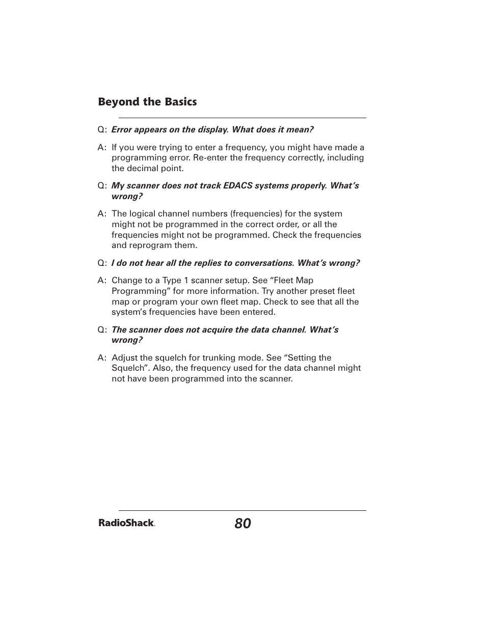 Radio Shack PRO-2051 User Manual | Page 80 / 84