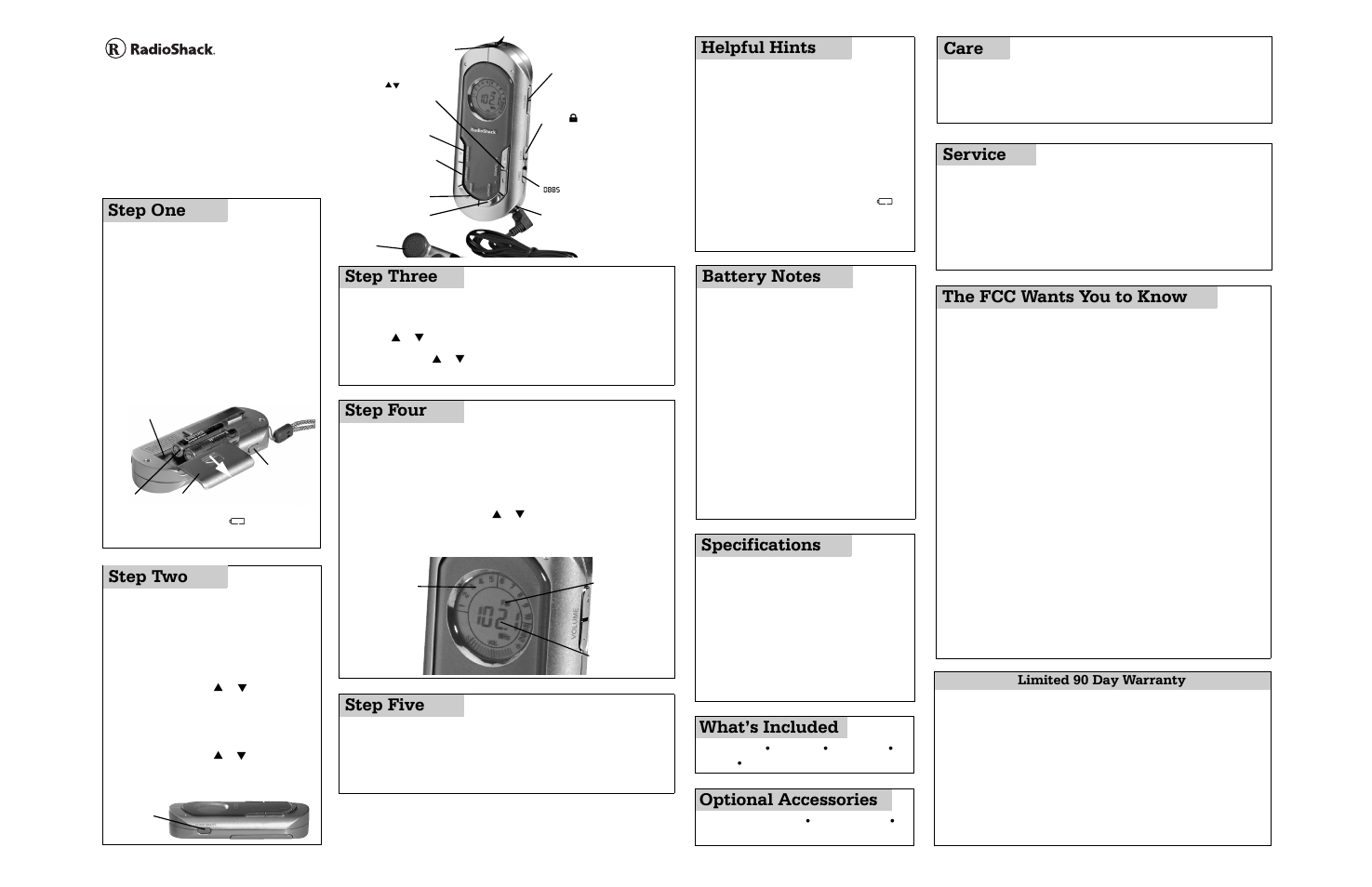 Radio Shack 12-829 User Manual | 2 pages