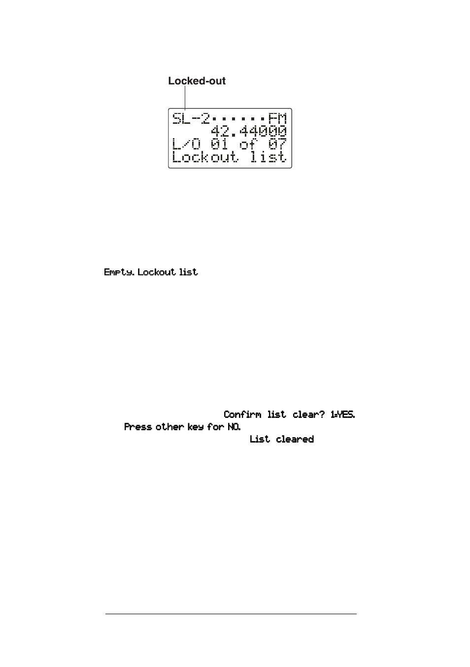 Priority, Clearing a locked-out frequency | Radio Shack PRO-93 User Manual | Page 44 / 84