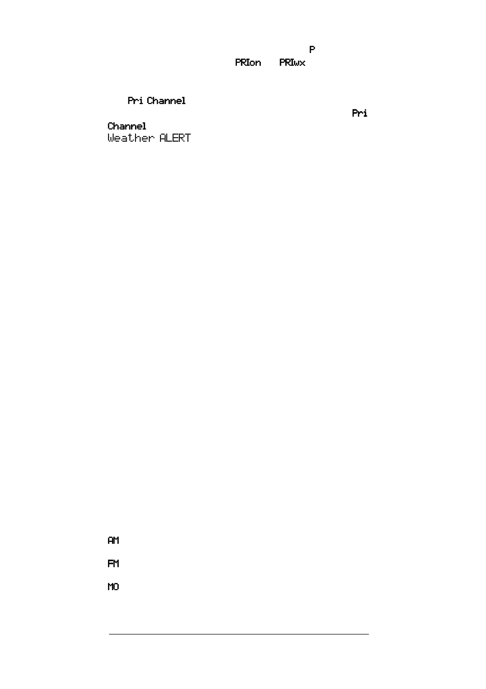 Changing the receive mode, Appears at the top line while scanning, Appears for 3 seconds then changes to | The receive mode changes as follows, Accesses the am mode, Accesses the fm mode | Radio Shack PRO-93 User Manual | Page 46 / 84