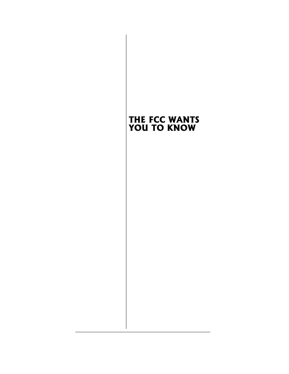 The fcc wants you to know | Radio Shack PRO-96 User Manual | Page 10 / 124