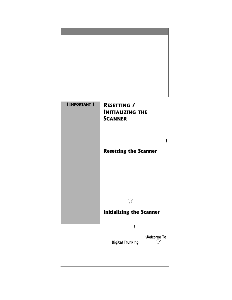 Resetting / initializing the scanner | Radio Shack PRO-96 User Manual | Page 108 / 124