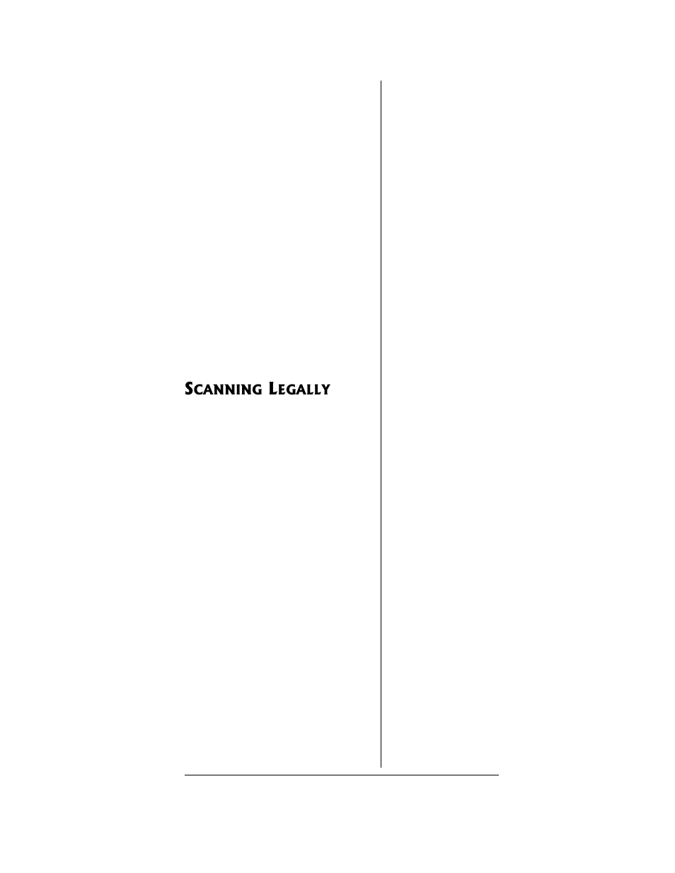 Scanning legally | Radio Shack PRO-96 User Manual | Page 11 / 124