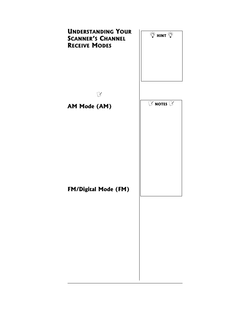 Understanding your scanner’s channel receive modes | Radio Shack PRO-96 User Manual | Page 19 / 124