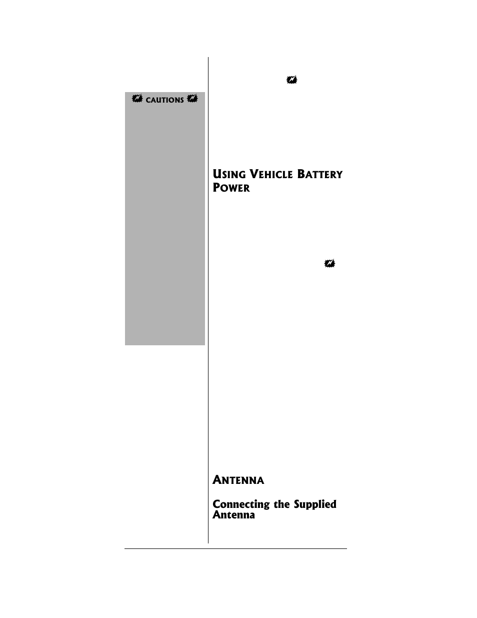 Using vehicle battery power antenna | Radio Shack PRO-96 User Manual | Page 28 / 124