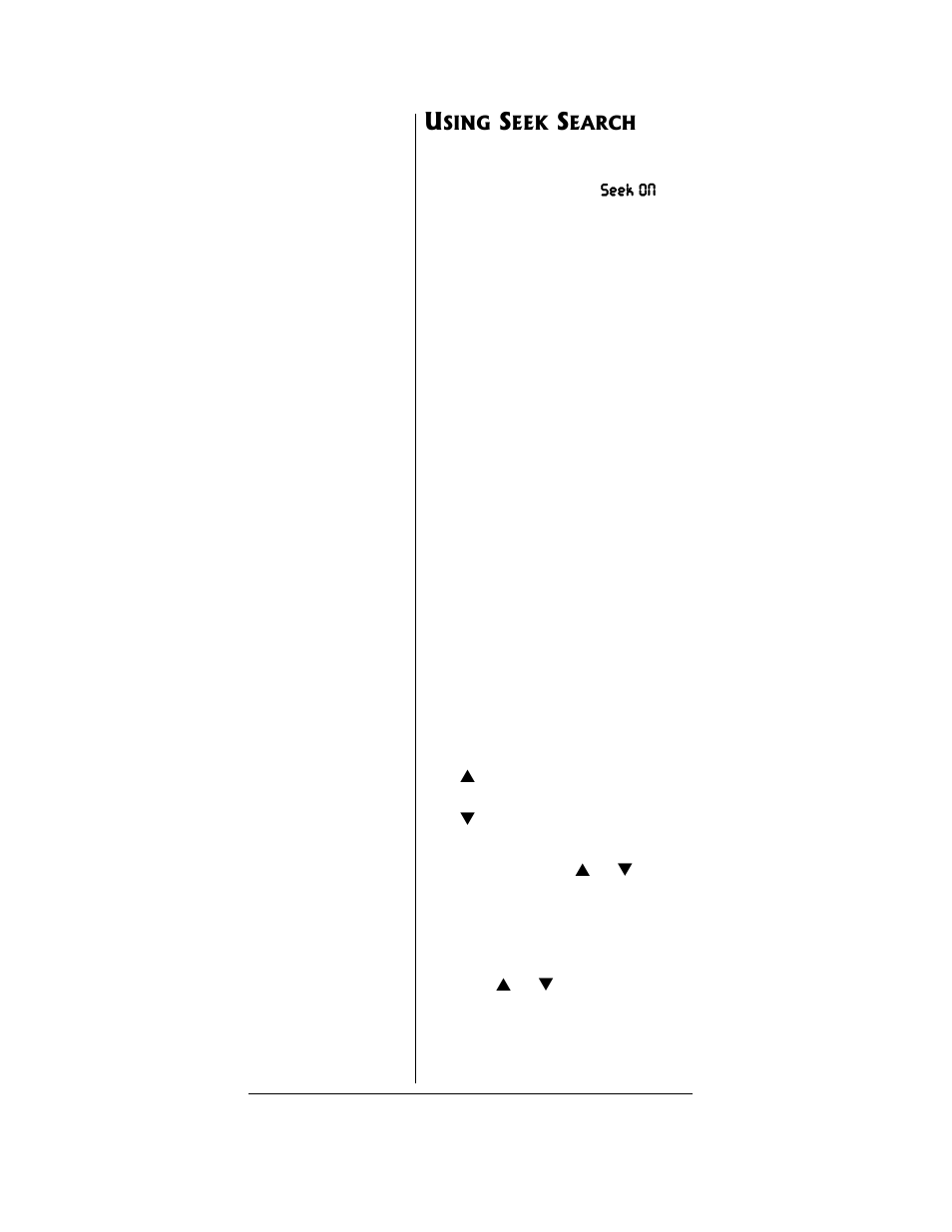 Using seek search | Radio Shack PRO-96 User Manual | Page 60 / 124