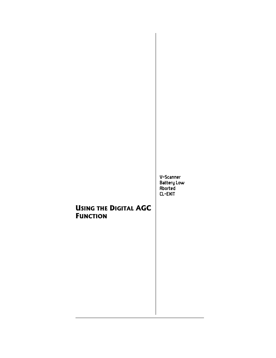 Working with v-scanners, Agc f | Radio Shack PRO-96 User Manual | Page 81 / 124