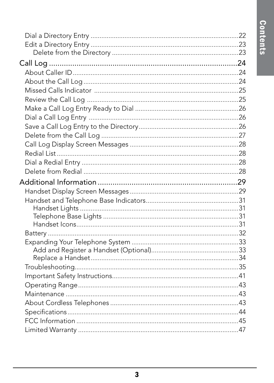 Con te nt s | Radio Shack 43-326 User Manual | Page 3 / 48