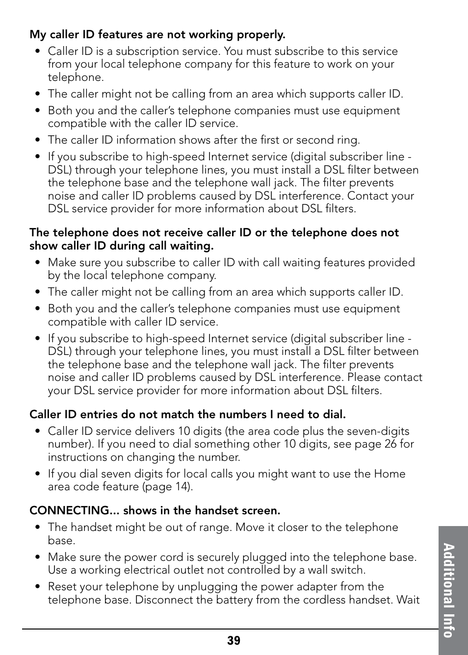 Ad dit io na l i nfo | Radio Shack 43-326 User Manual | Page 39 / 48