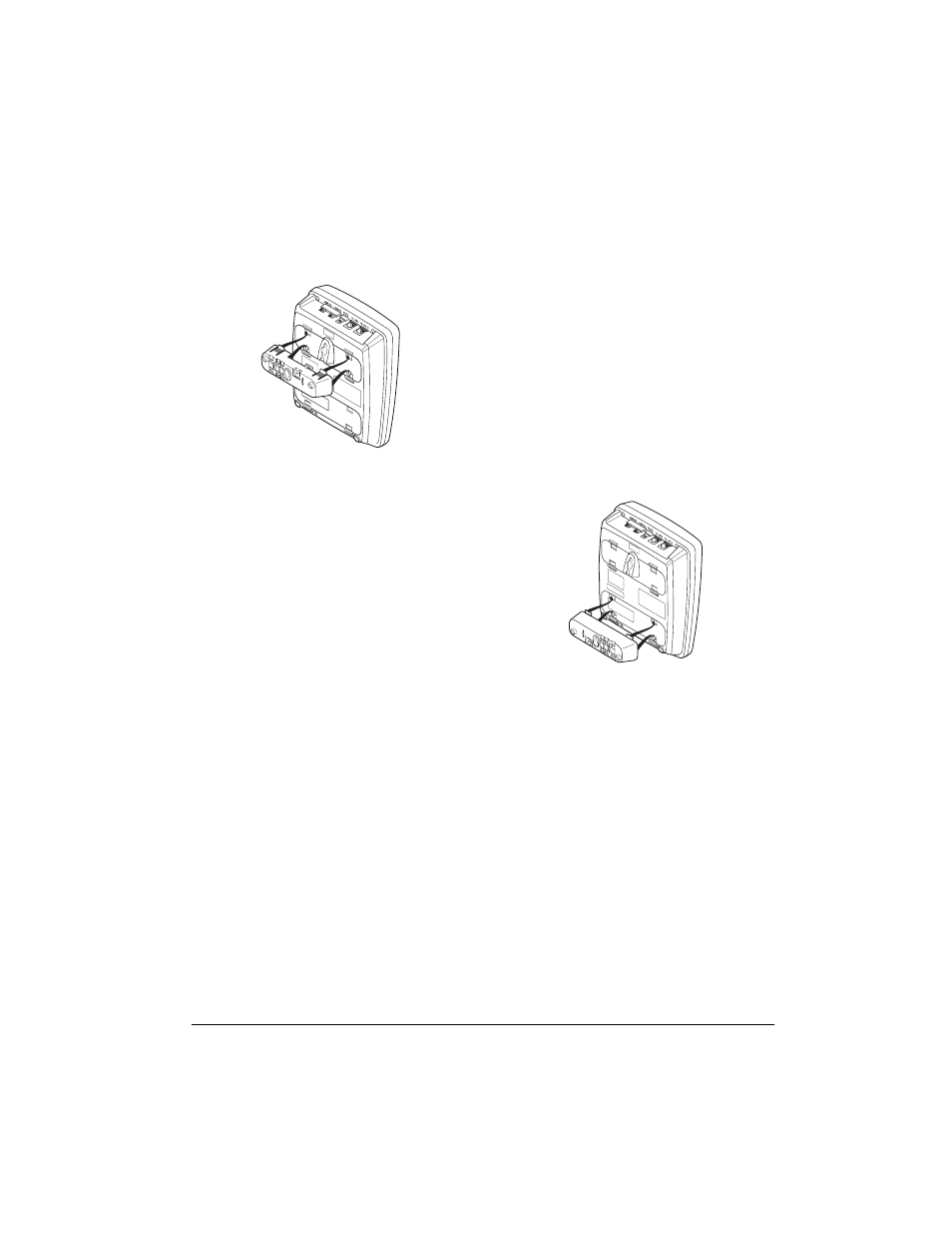 On a desk top on a wall plate or wall, On a desk top, On a wall plate or wall | Radio Shack 2.4 GHz 2-Line Digital Spread Spectrum Cordless Phone with Call Waiting/Caller ID User Manual | Page 11 / 28
