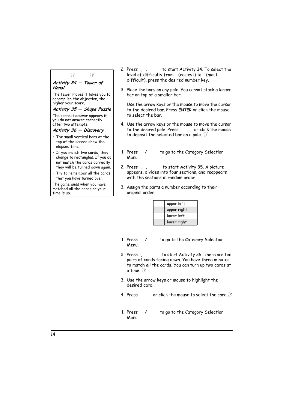 35 – s, 36 — d, 37 – t | Radio Shack 60-2632 User Manual | Page 14 / 16