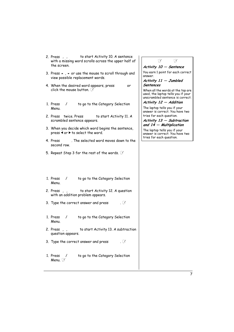 Category 2: mathematics | Radio Shack 60-2632 User Manual | Page 7 / 16