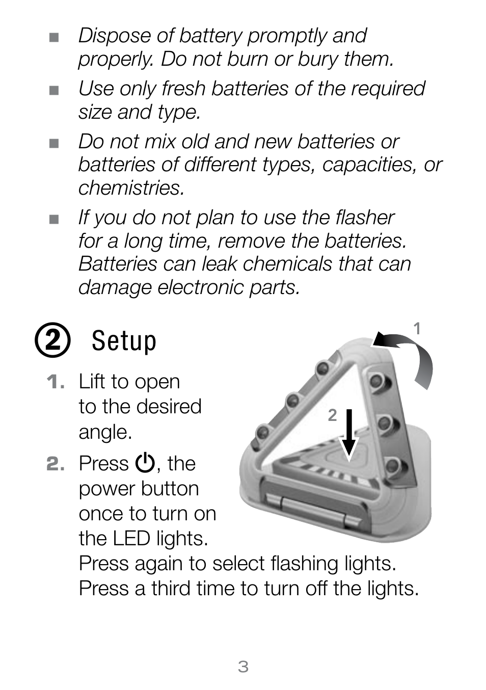 Setup | Radio Shack 63-231 User Manual | Page 3 / 6