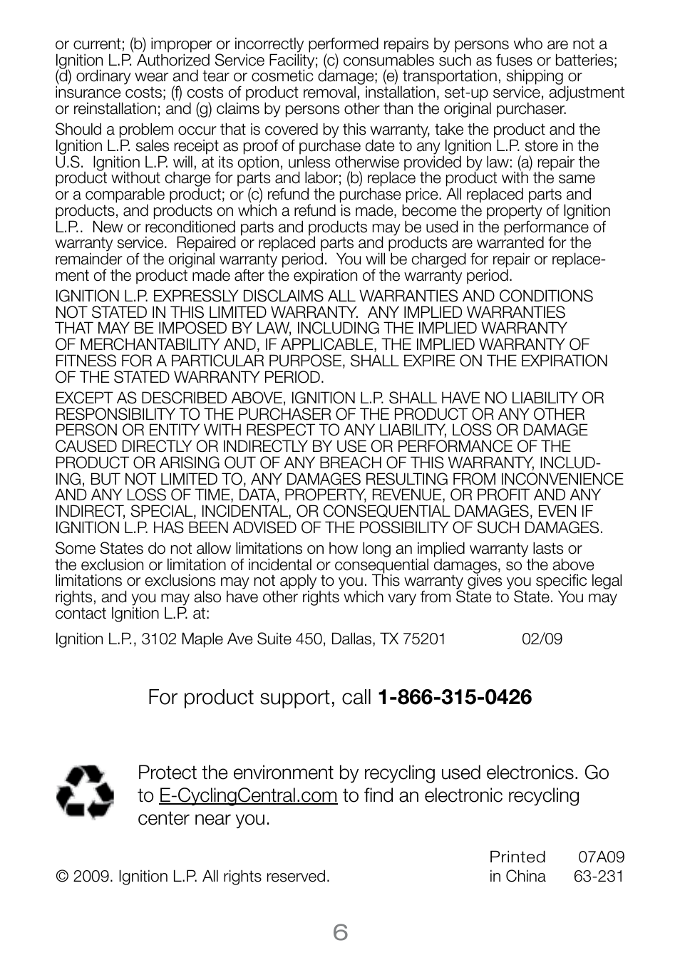 Radio Shack 63-231 User Manual | Page 6 / 6