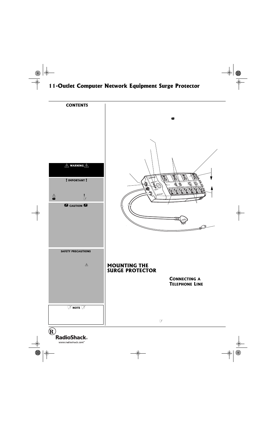 Radio Shack 61-2425 User Manual | 8 pages