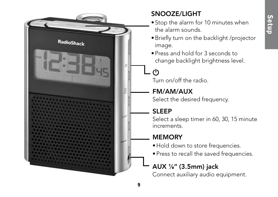 Se tu p | Radio Shack Projection 12-591 User Manual | Page 9 / 20