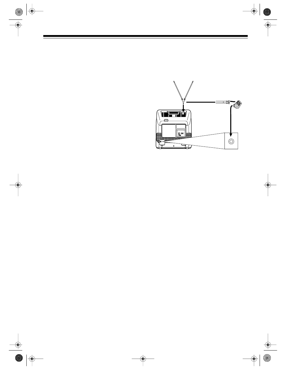 Connections, Choosing a location, Connecting the supplied antenna | Radio Shack 9" COLOR TV/VCR COMBO 36 User Manual | Page 11 / 44