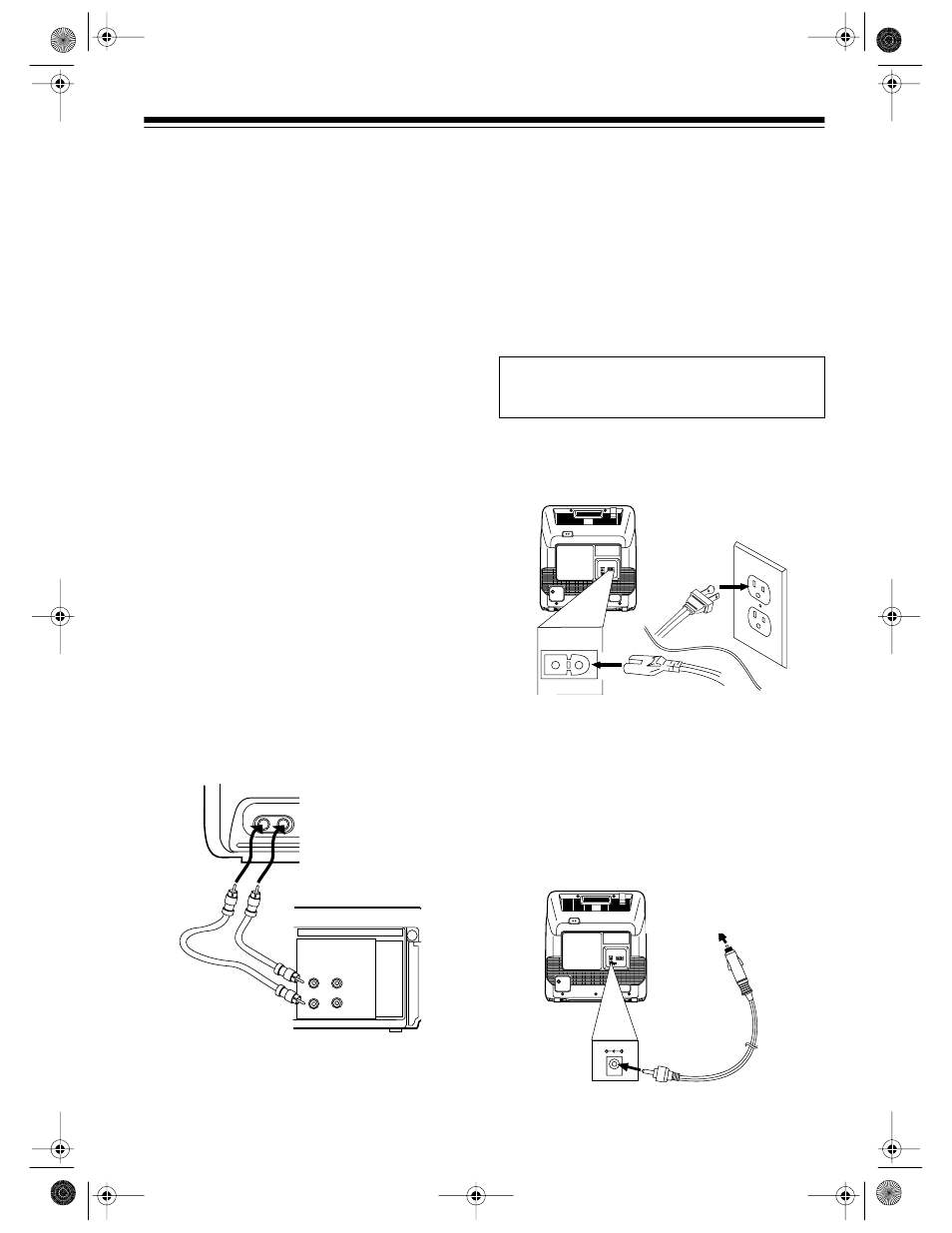 Connecting an external device, Connecting power, Cable channel designations | Using the ac power cord, Using the dc adapter | Radio Shack 9" COLOR TV/VCR COMBO 36 User Manual | Page 13 / 44