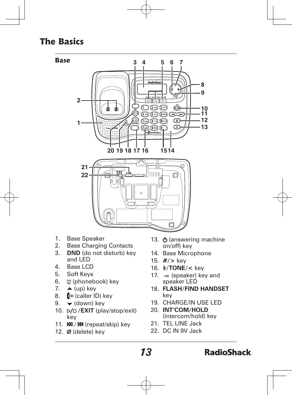 The basics | Radio Shack 43-142 User Manual | Page 13 / 88