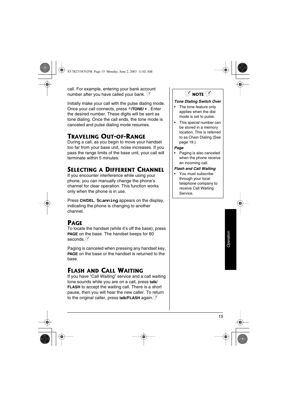 Radio Shack 43-3870 User Manual | Page 15 / 48